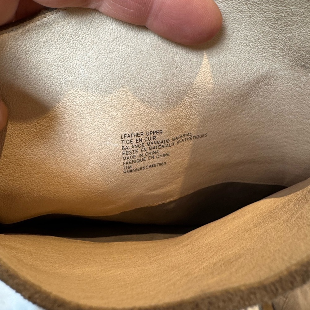 Tan suede leather Women's Boots - pointed toe size 7.5 - Picture 6 of 10